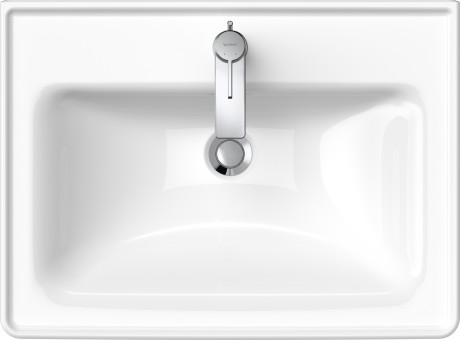 Раковина встраиваемая Duravit D-Neo 2367650000 650 мм х 480 мм, с переливом, с отверстием под смеситель, белая