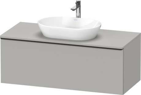 Тумба подвесная под раковину DURAVIT D-Neo DE494900707 1200 мм х 550 мм, с 1 выдвижным ящиком и консолью, бетонно-серый матовый