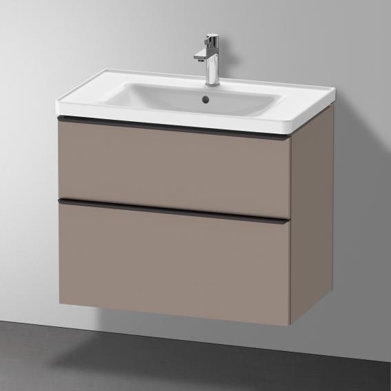 Тумба подвесная под раковину DURAVIT D-Neo DE43554343 784 мм х 452 мм, с выдвижным ящиком и выдвижным отделением, базальт матовый