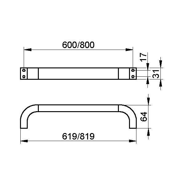 Полотенцедержатель Keuco Edition 300 30001 010600 хром 60 см