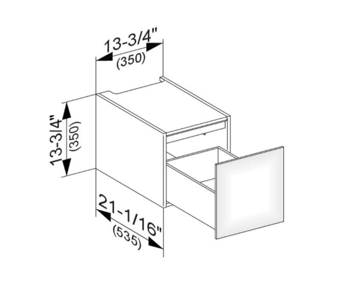 Модуль нижнего шкафа KEUCO EDITION 11 31310 570000 для встройки снизу, с одним выдвижным ящиком, корпус матовый лак/фасад глянцевое стекло, чёрный