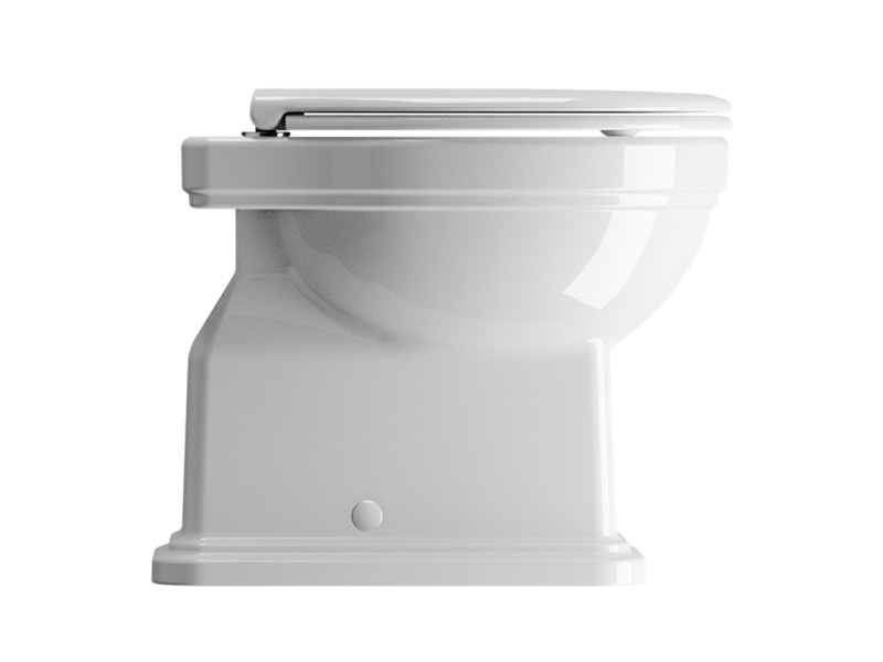 Унитаз приставной GSI CLASSIC 871011 540 мм х 370 мм, слив в пол, для крепежа FVB, белый глянцевый