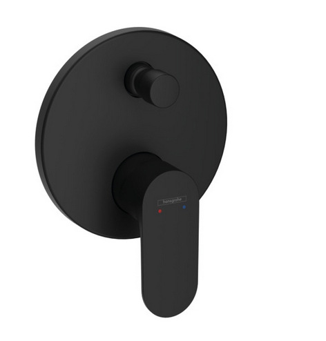 Однорычажный смеситель для ванны HANSGROHE REBRIS S 72467670 с защитной комбинацией EN 1717, чёрный матовый