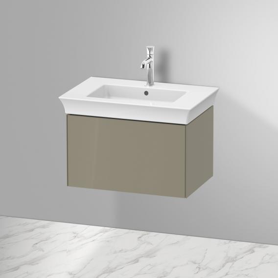 Тумба подвесная DURAVIT White Tulip WT42410H2H2 458 мм х 684 мм, с одним выдвижным ящиком, каменно-серый глянцевый