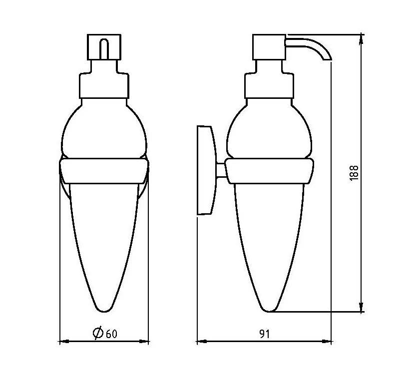 РАСПРОДАЖА Дозатор для жидкого мыла Novaservis Metalia 1  6155.0 хром
