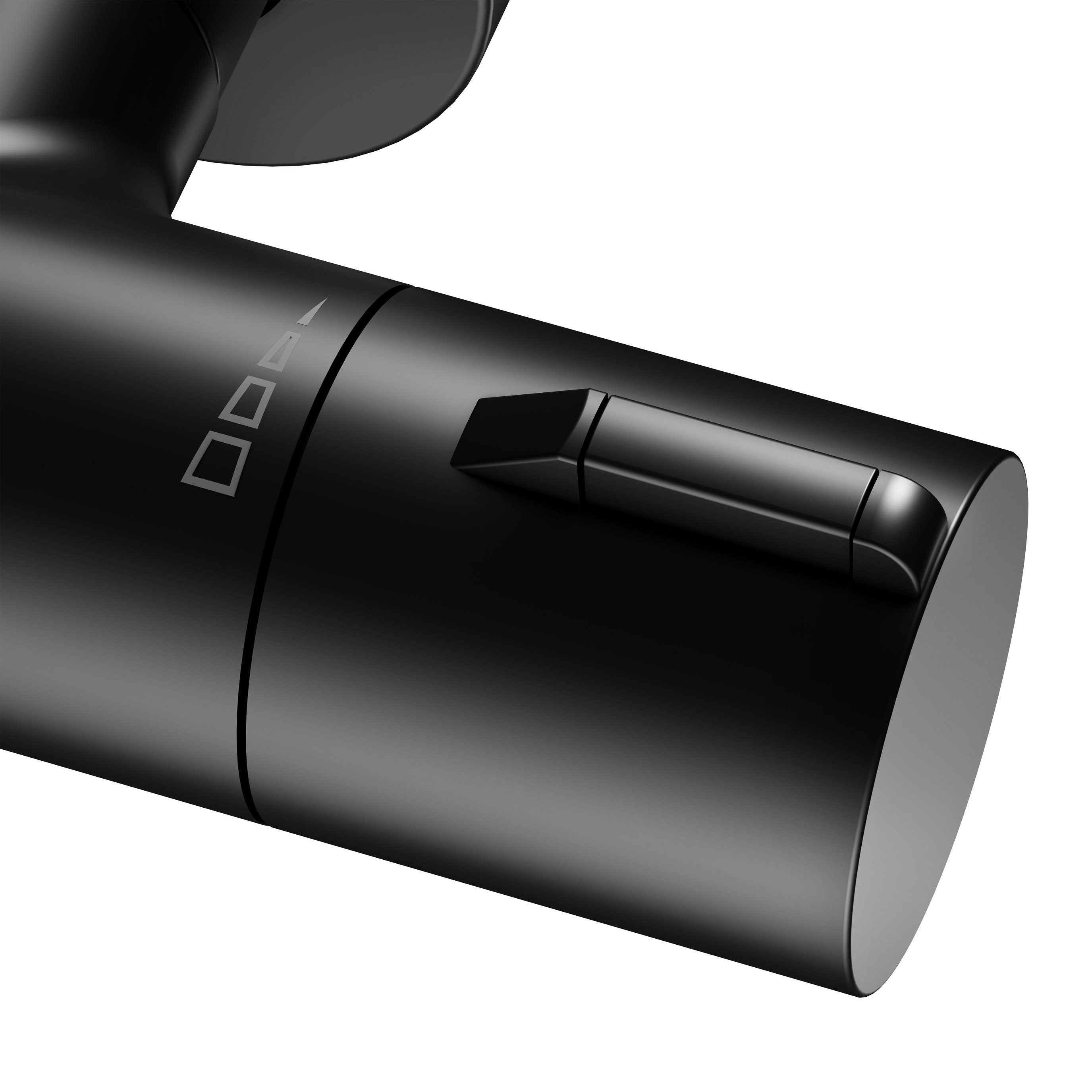 Термостат для душа KEUCO PLAN BLUE 53926 371001 с защитой от обратного потока, цвет Чёрный матовый