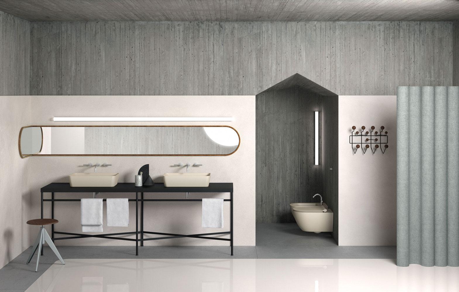 Раковина накладная GSI NUBES 903609 600 мм х 380 мм, без отверстия под смеситель, без перелива, белая матовая