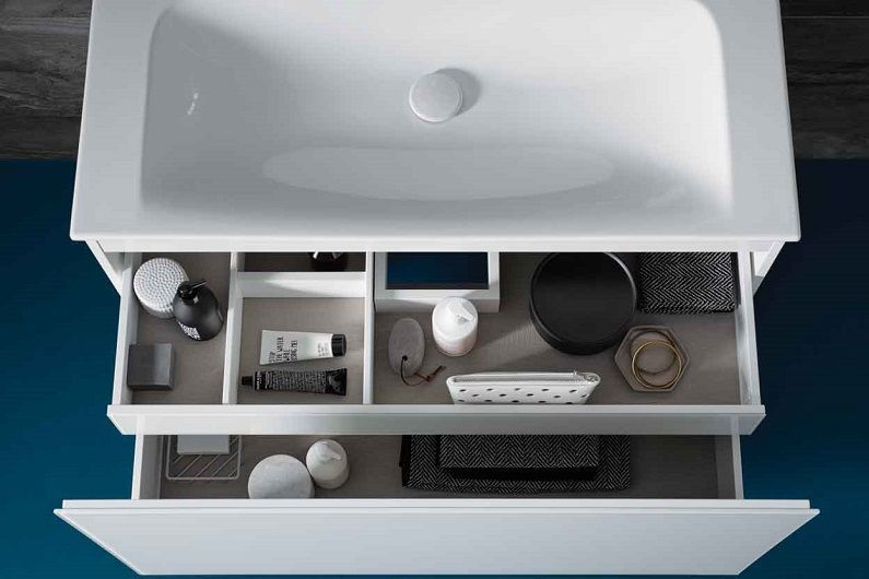 Тумба под умывальник Keuco Plan 32962 140000 корпус лак матовый трюфель. фасад стекло трюфель глянцевый