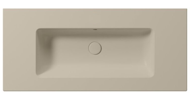 Раковина накладная/подвесная GSI PURA 8886008 1020 мм х 460 мм, без отверстия под смеситель, с переливом, без крепежа, цвет Creta Matte
