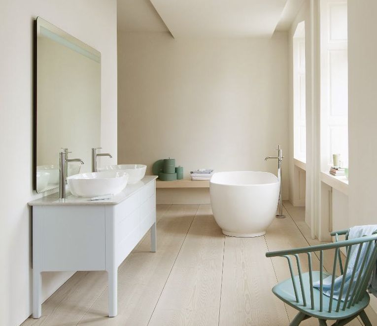 Тумба напольная под столешницу Duravit Luv LU9567B3939 скандинавский белый