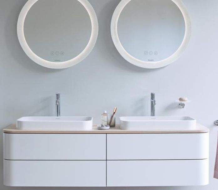 Раковина встраиваемая сверху Duravit Happy D.2 2359600000 без перелива, с креплением, белая