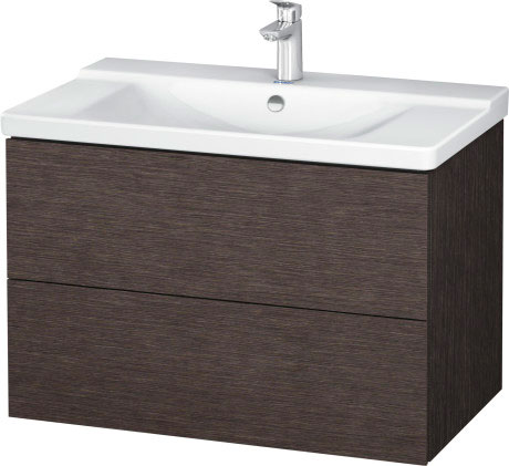 Тумба подвесная под раковину Duravit L-Cube LC624707272 дуб темный брашированный