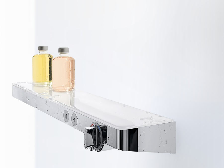 Смеситель для душа с термостатом Hansgrohe ShowerTablet Select 700 13184400 белый, хром