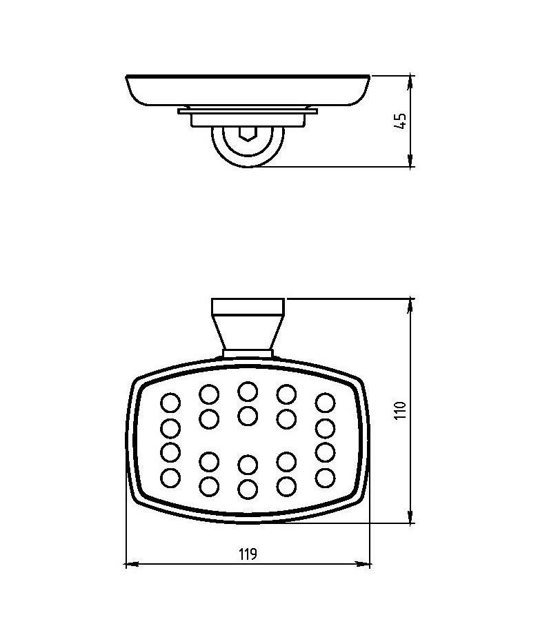 Мыльница стеклянная Novaservis Metalia 3 6336.0 хром