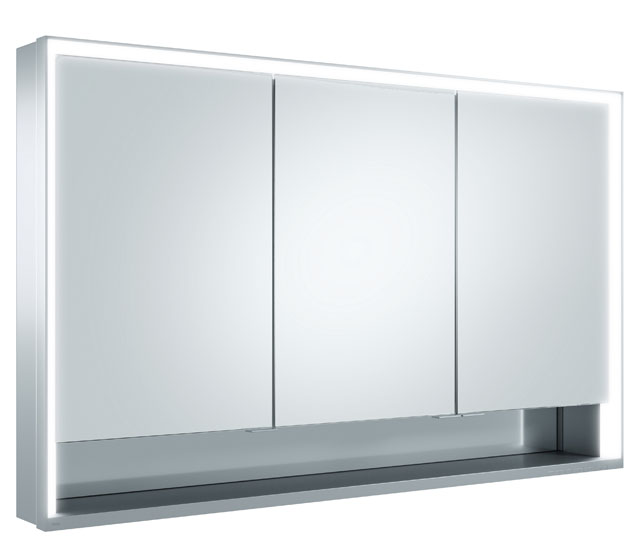 Зеркальный шкаф Keuco Royal Lumos 14325 171301 алюминий серебристый 1200 x 735 мм с уменьшенной глубиной