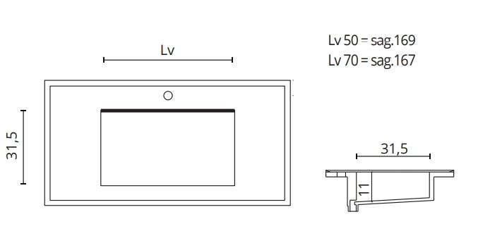 Раковина со столешницей BMT IKON COVER RIM 870 811 109 02.4 FR  1090х22х502 мм, с отверстием под смеситель, с бортиком, цвет белый матовый