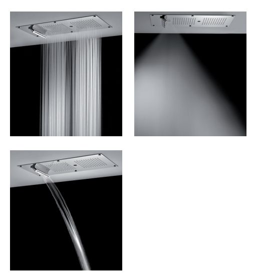 Встраиваемый мультифункицональный верхний душ из нержавеющей стали CARIMALI MYDREAM 23079XN-CRX 350 мм х 450 мм, хром