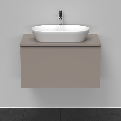 Тумба подвесная под раковину DURAVIT D-Neo DE494704343 800 мм х 550 мм, с консолью, с одним выдвижным ящиком, базальт матовый