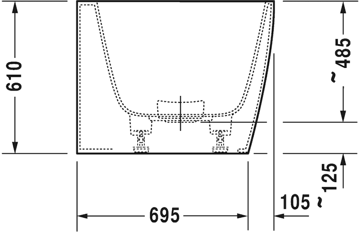 Ванна из композитного материала угловая Duravit DuraSquare 700428000000000 1800 х 800