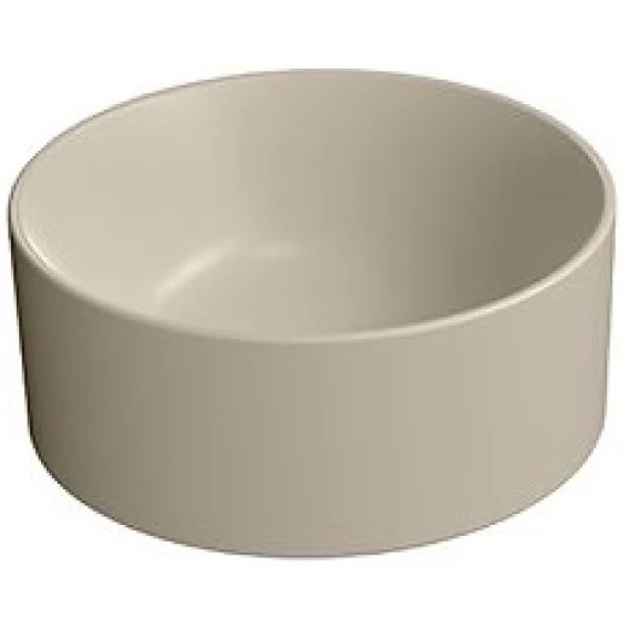 Раковина накладная круглая GSI KUBE X 943508 320 мм х 320 мм, без отверстия под смеситель, без перелива, цвет Creta Matte