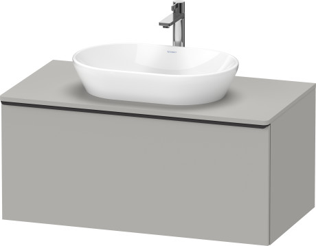 Тумба подвесная под раковину DURAVIT D-Neo DE494800707 1000 мм х 550 мм, с 1 выдвижным ящиком и консолью, бетонно-серый матовый