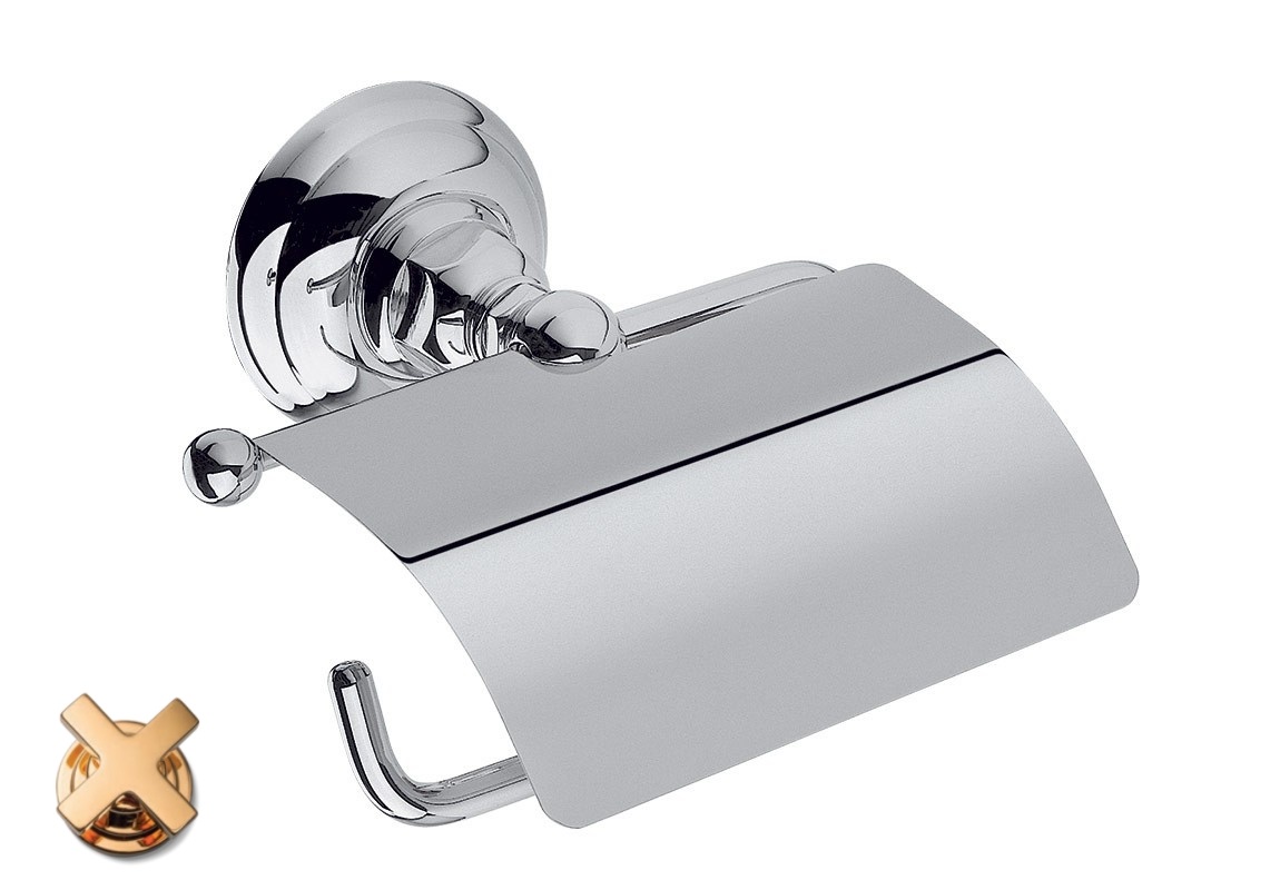 Держатель туалетной бумаги NICOLAZZI CLASSICA 1492GO c крышкой, золото