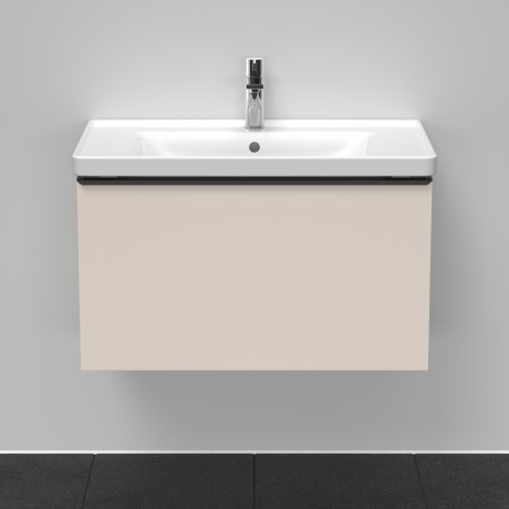 Тумба подвесная под раковину DURAVIT D-Neo DE425509191 784 мм х 452 мм, с одним выдвижным ящиком, серо-коричневый матовый