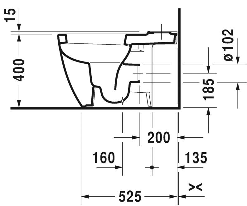 Напольный комбинированный унитаз Duravit Me by Starck 2172090000 белый