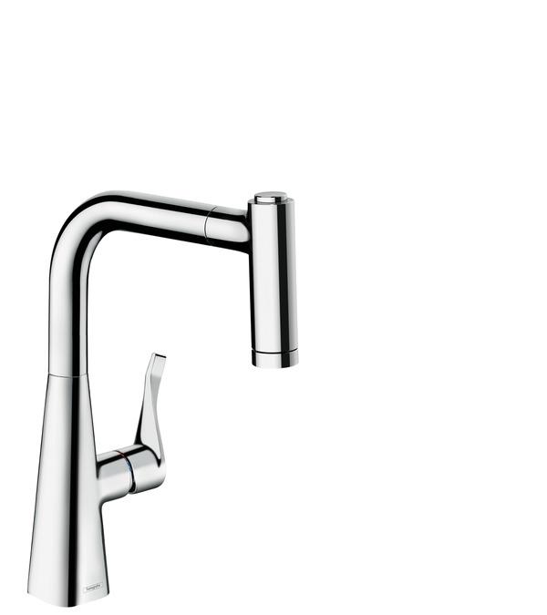 Смеситель Hansgrohe Metris 14834000 для кухонной мойки с вытяжным душем