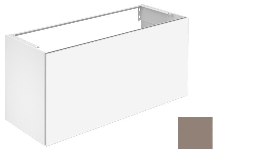Тумба под умывальник Keuco Plan 32982 140000 корпус лак матовый трюфель, фасад стекло трюфель глянцевый