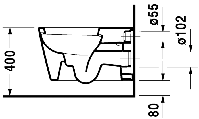 Подвесной унитаз Duravit Starck 1 0210090064 58 см белый