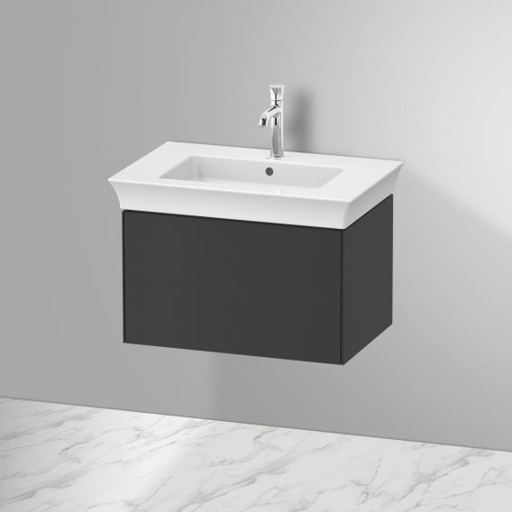 Тумба подвесная правая DURAVIT White Tulip WT424105858 458 мм х 684 мм, с одним выдвижным ящиком, графит шелковисто-матовый