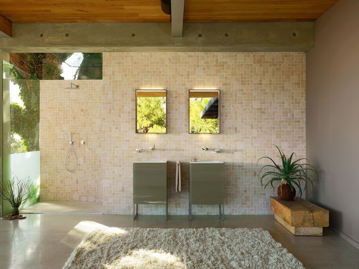 Тумба под умывальник Keuco Plan 32922 140001 корпус лак матовый трюфель, фасад стекло трюфель глянцевый