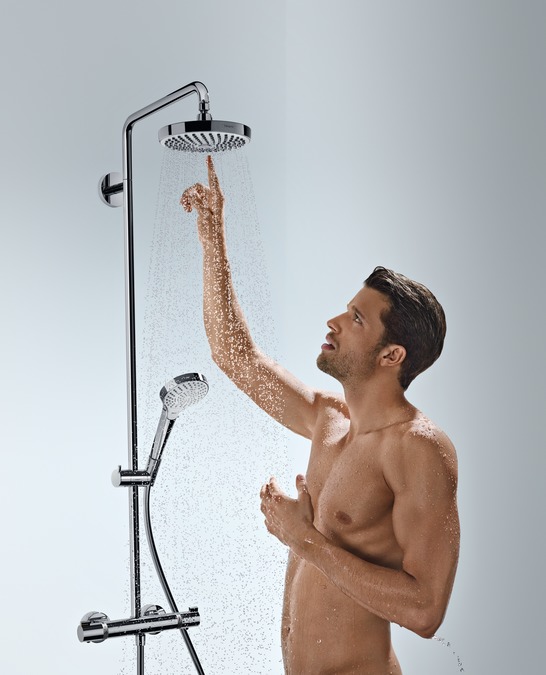 Душевая система Hansgrohe Croma Select S 180 2jet 27253400 с термостатом белый/хром