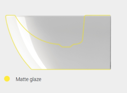 Биде подвесное GSI PURA 8865FR5108 550 мм х 360 мм, с отверстием под смеситель, с переливом, с креплением, цвет Creta Matte (старый артикул 8865108/ 8865FR2108)