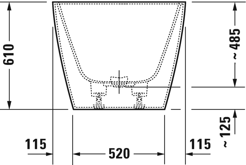 Отдельно стоящая ванна Duravit DuraSquare 700460000000000 1600 мм х 750 мм, с двумя наклонами для спины, с бесшовной панелью и ножками, белая матовая