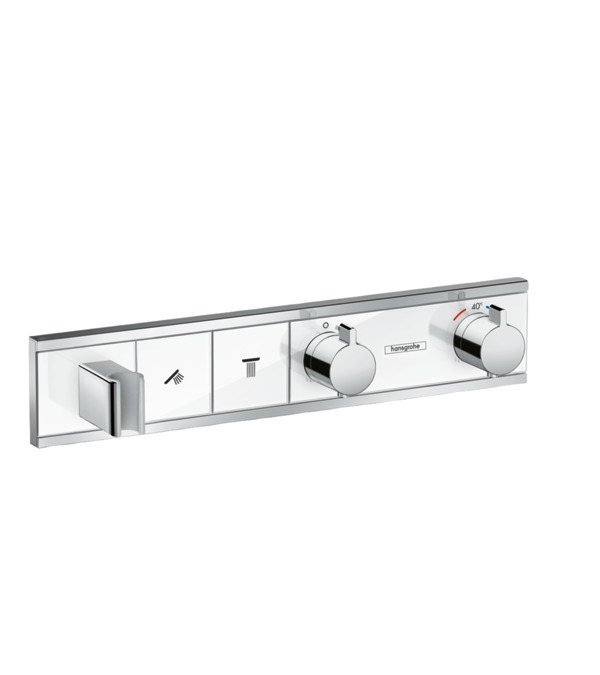 Смеситель для душа с термостатом Hansgrohe RainSelect 15355400 белый, хром