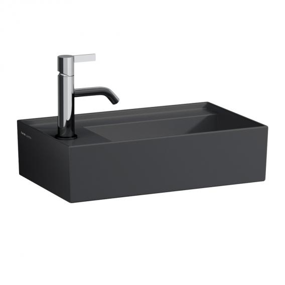 Раковина мини Kartell by Laufen  8.1533.5.758.111.1   46 см  полочка слева, без перелива, цвет графитовый  матовый