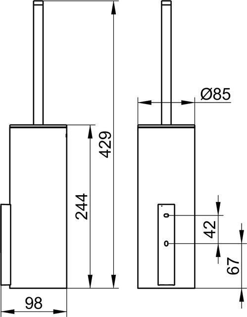 Хрустальная колба для туалетного ёршика KEUCO EDITION 400 11564 009000 Белый 