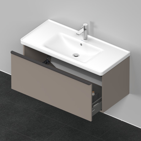 Тумба подвесная под раковину DURAVIT D-Neo DE425604343 984 мм х 452 мм, с одним выдвижным ящиком, базальт матовый