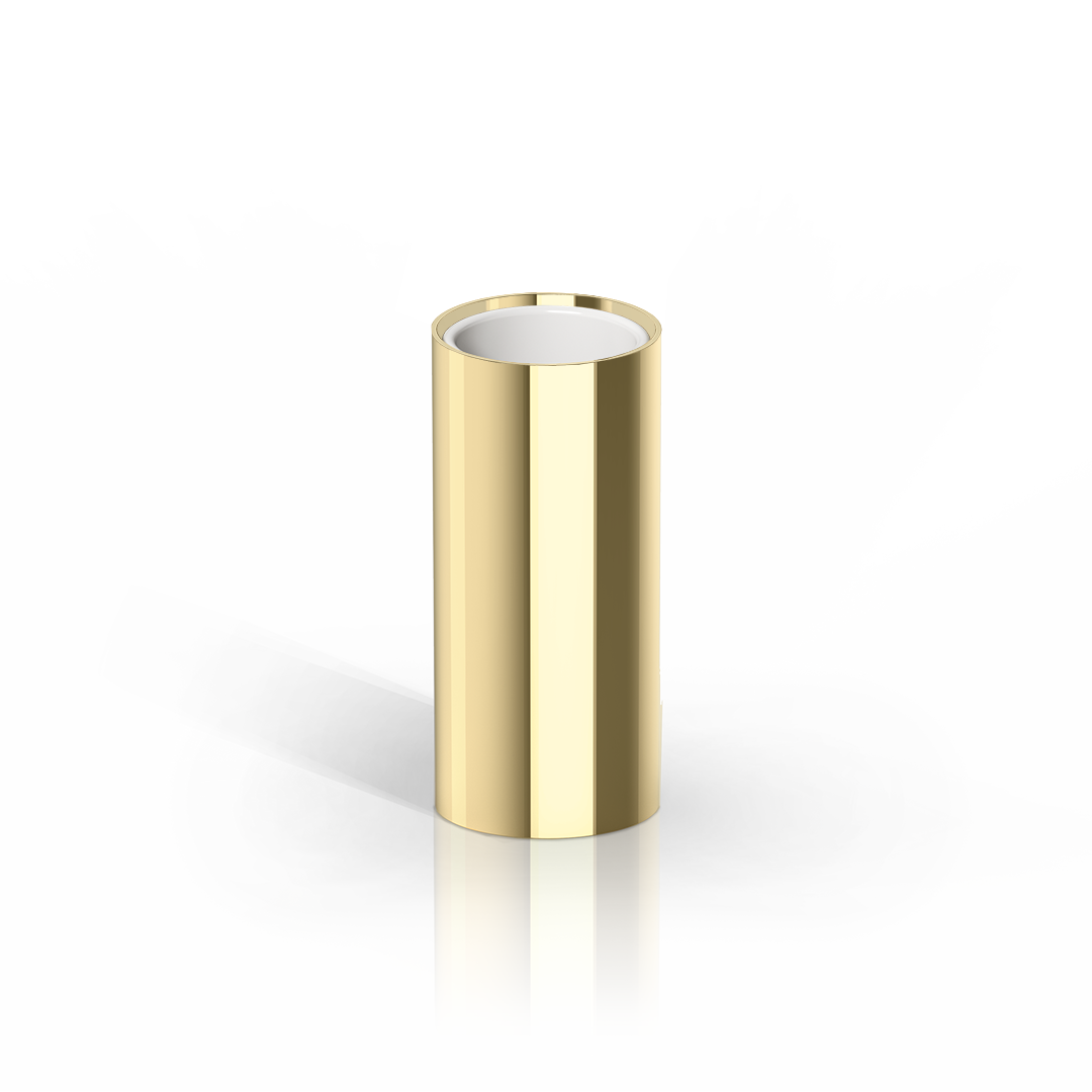 Стакан для зубных щеток настольный DECOR WALTHER  Mikado MK SMB  0522520    12 X Ø 5,5 см, с белым керамическим контейнером, цвет  золото GOLD (24 carat)