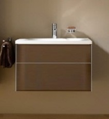 Тумба под умывальник Keuco Royal Reflex  34050 140000 корпус матовый лак/фасад стекло трюфель