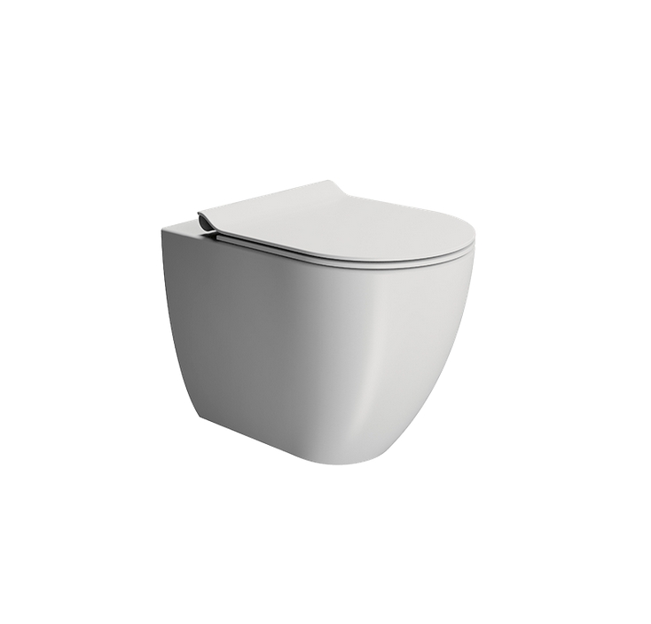 Унитаз приставной безободковый GSI PURA 881009 550 мм х 360 мм, с Swirlflush, для крепежа FVB, белый матовый (изделие снято с производства)