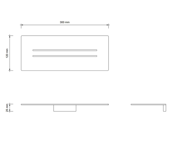 Полочка для душа настенная DECOR WALTHER Mikado MK DA  0523200     2,5 (3 мм) X 30 X 12 см, цвет Хром