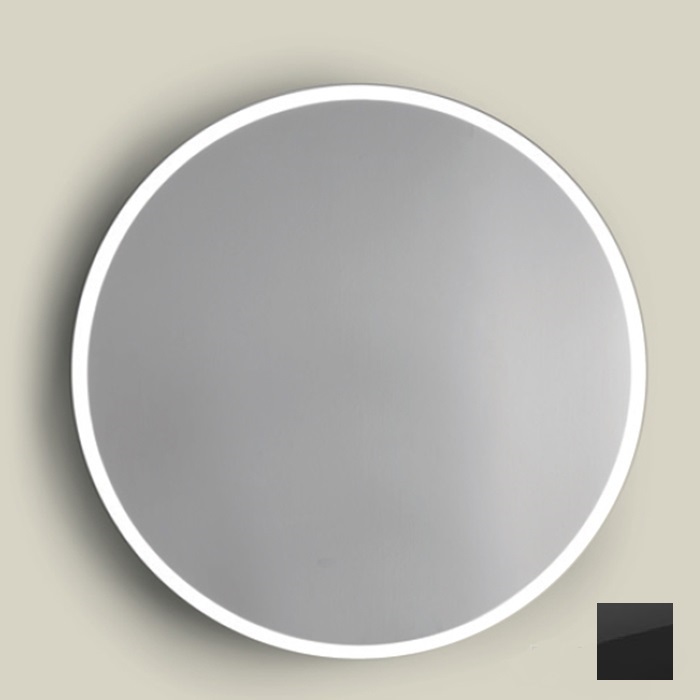 Зеркало с подсветкой BERTOCCI MIRROR DESIGN 146 8331 0800 9799 600 мм х 600 мм, чёрное матовое