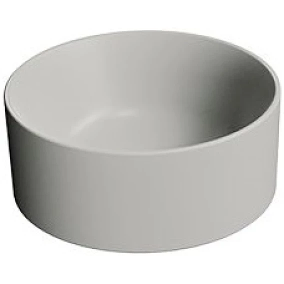 Раковина накладная круглая GSI KUBE X 943517 320 мм х 320 мм, без отверстия под смеситель, без перелива, цвет Cenere Matte