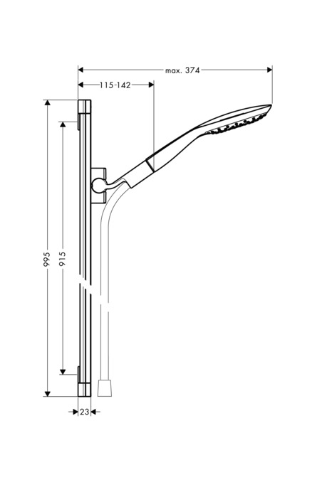 Душевой гарнитур Hansgrohe PuraVida 27853000 хром