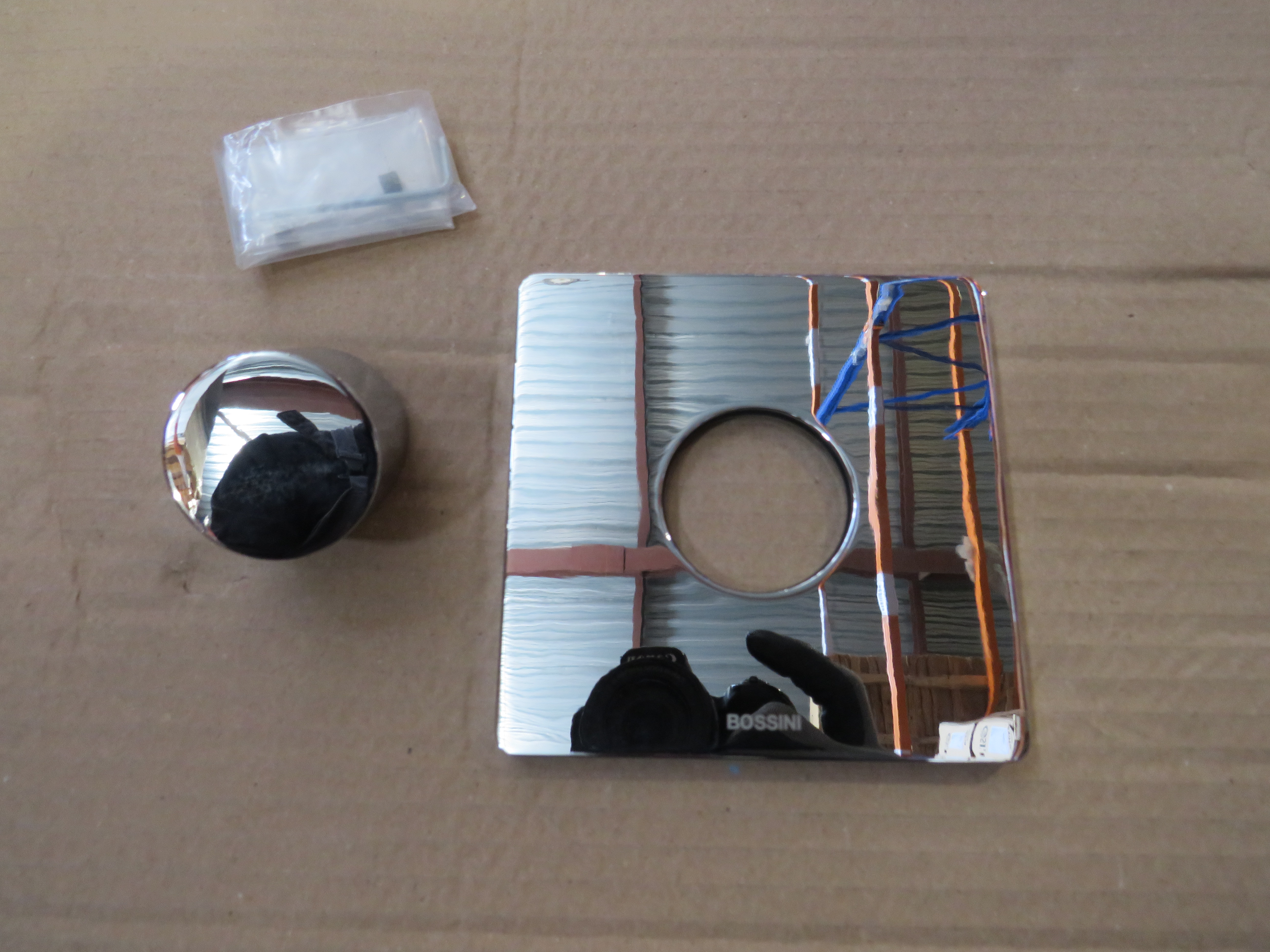 УЦЕНКА. BOSSINI (OKI/TEO)  Комплект Z00008.030+Z00007_УЦ   Наружняя часть механического смесителя + встраиваемая част, хром (030) / Комплект с выставки. Мелкие царапины.