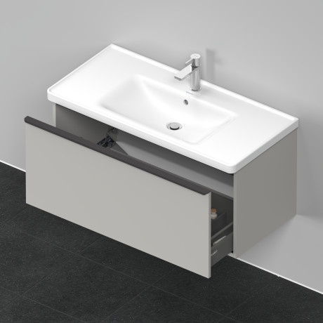 Тумба подвесная под раковину DURAVIT D-Neo DE425600707 984 мм х 452 мм, с одним выдвижным ящиком, бетонно-серый матовый