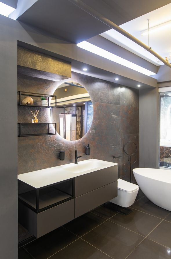 Тумба подвесная BMT BLEUS 4.0 971 106 LEF 01 440    900х486х500 мм, с 2 выдвижными ящиками, цвет Porfido Opaco